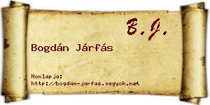 Bogdán Járfás névjegykártya